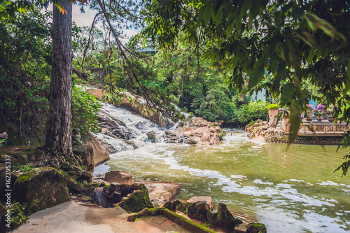 Beautiful Camly waterfall In Da Lat city photo