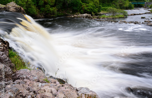 Aasleagh falls waterfall cascade in Co. Mayo Ireland photo