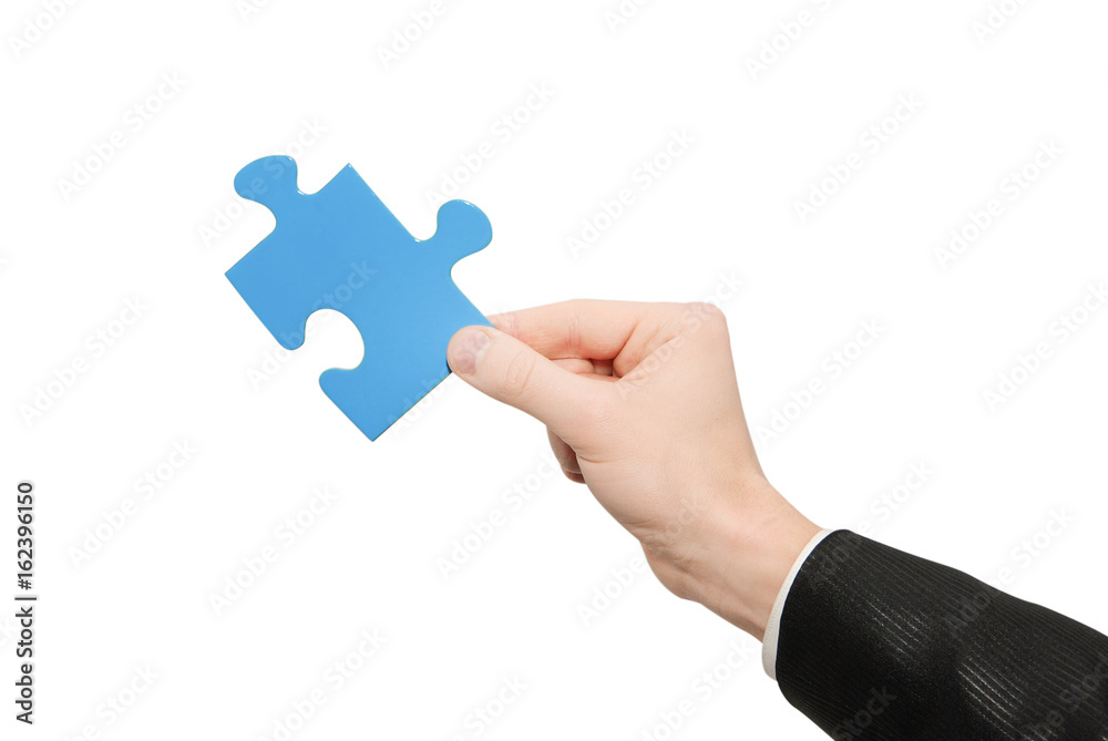 puzzle in hands isolated on white background puzzle in hands isolated on white background