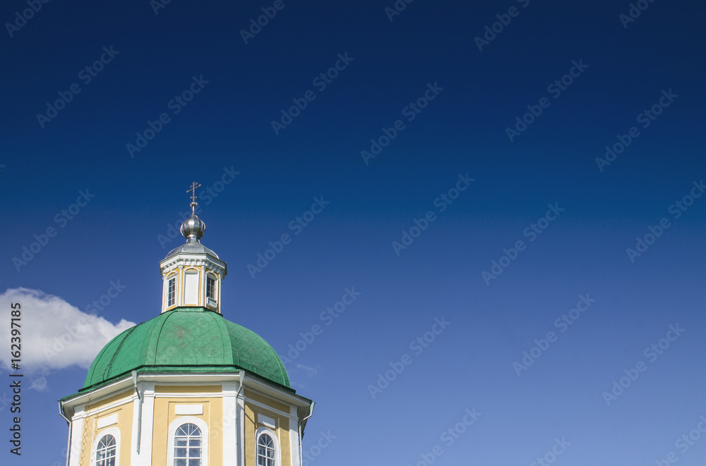Temple of Orthodox Christians against the blue sky. Temple of Orthodox Christians against the blue sky.