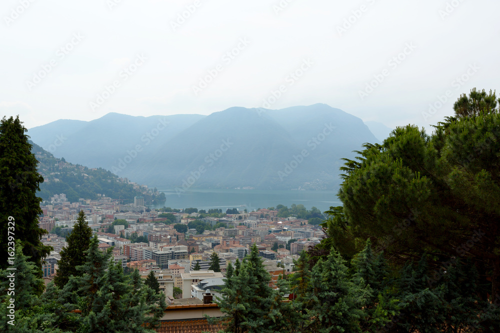 View of Lugano city