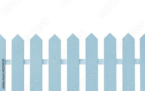 Wooden fence background isolated over white background. With clipping path.