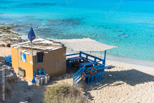 Chiringuito beach in Formentera. Spain