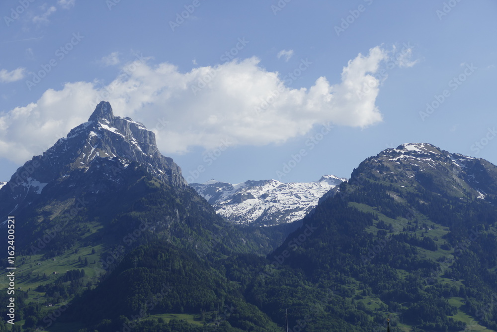 Sicht auf den Mürtschenstock und die Schweizer Alpen