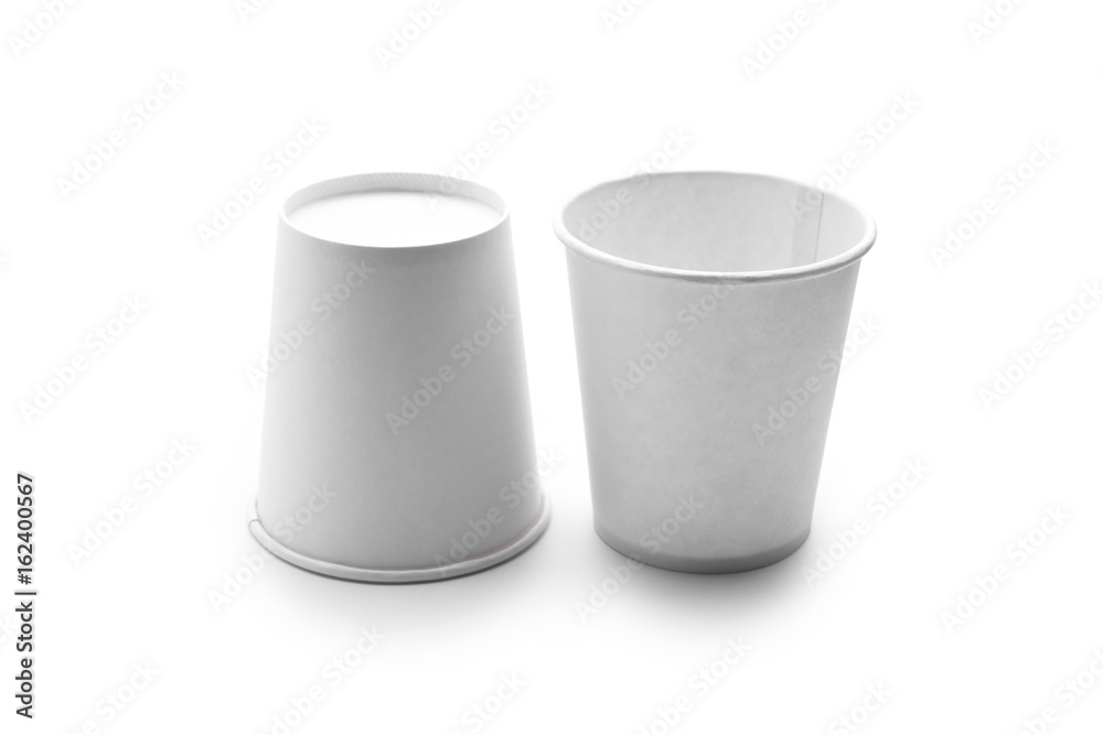 White Paper Cup isolated on white background. White Paper Cup isolated on white background.