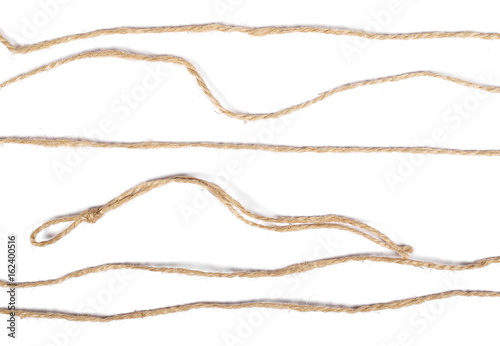 Fototapeta Set, collection strings isolated on white background texture