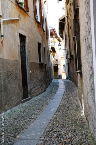 Typical old street in Cannobio  Lake Maggiore  Piedmont Italy 