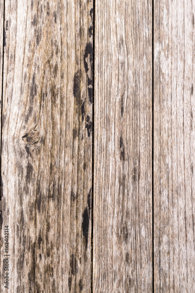 Naklejka premium Wood plank light brown texture background.Surface eroded by time and old wood detail background.