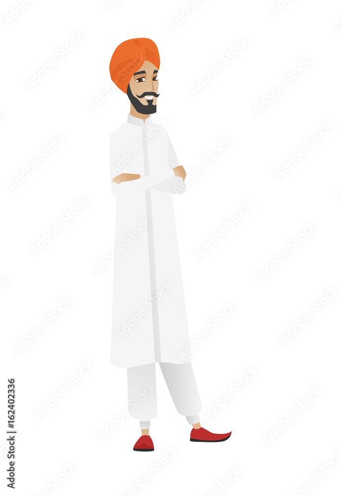 Hindu confident businessman with folded arms. Hindu confident businessman with folded arms.