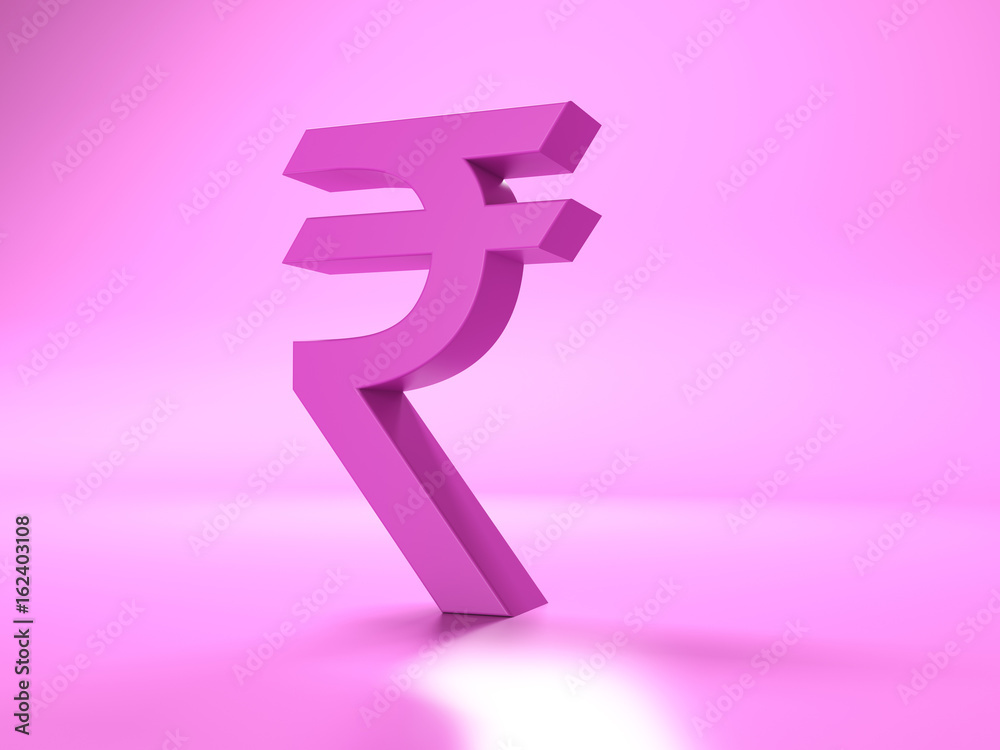Rupee Indian currency - 3D Rendering Image Rupee Indian currency - 3D Rendering Image