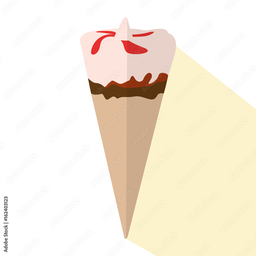 Isolated ice cream icon on a white background, Vector illustration