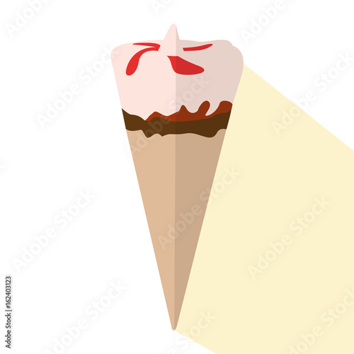 Isolated ice cream icon on a white background  Vector illustration