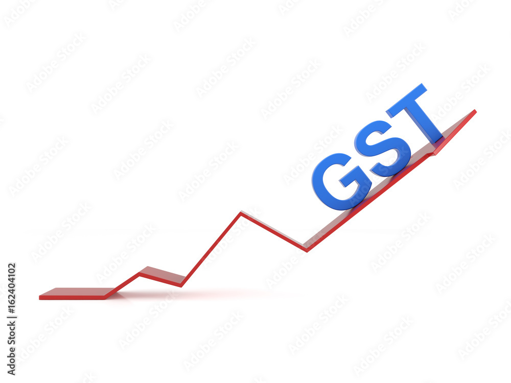 G S T concept - 3D Rendering Image G S T concept - 3D Rendering Image