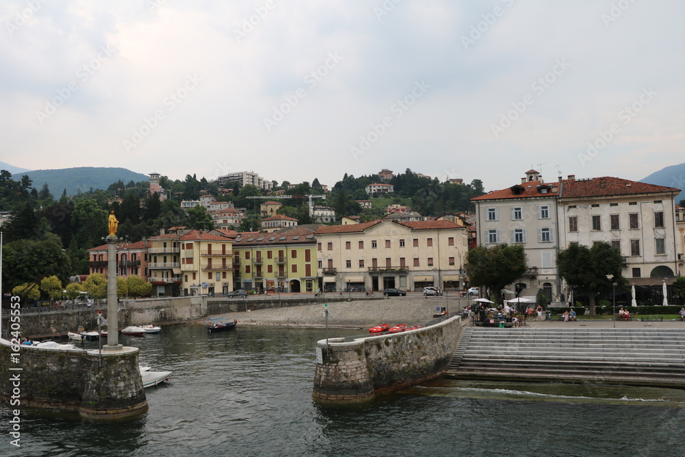 Waterfront of Luino at Lake Maggiore, Varese 