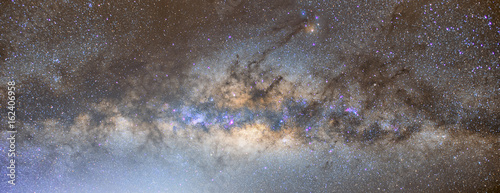 Clearly milky way on night sky.