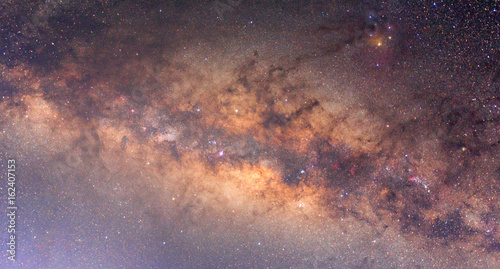Clearly milky way on night sky.