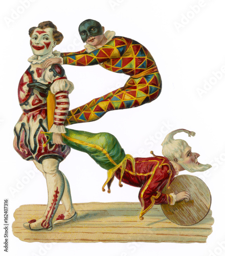 Three Circus Clowns. Date: late 19th century