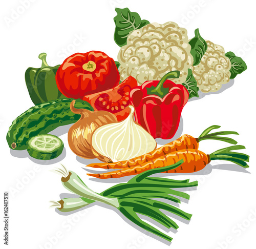 harvest of vegetables