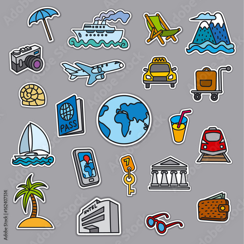  travel concept stickers