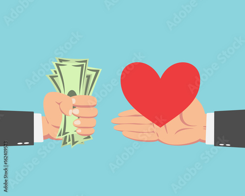 Businessman buying Heart