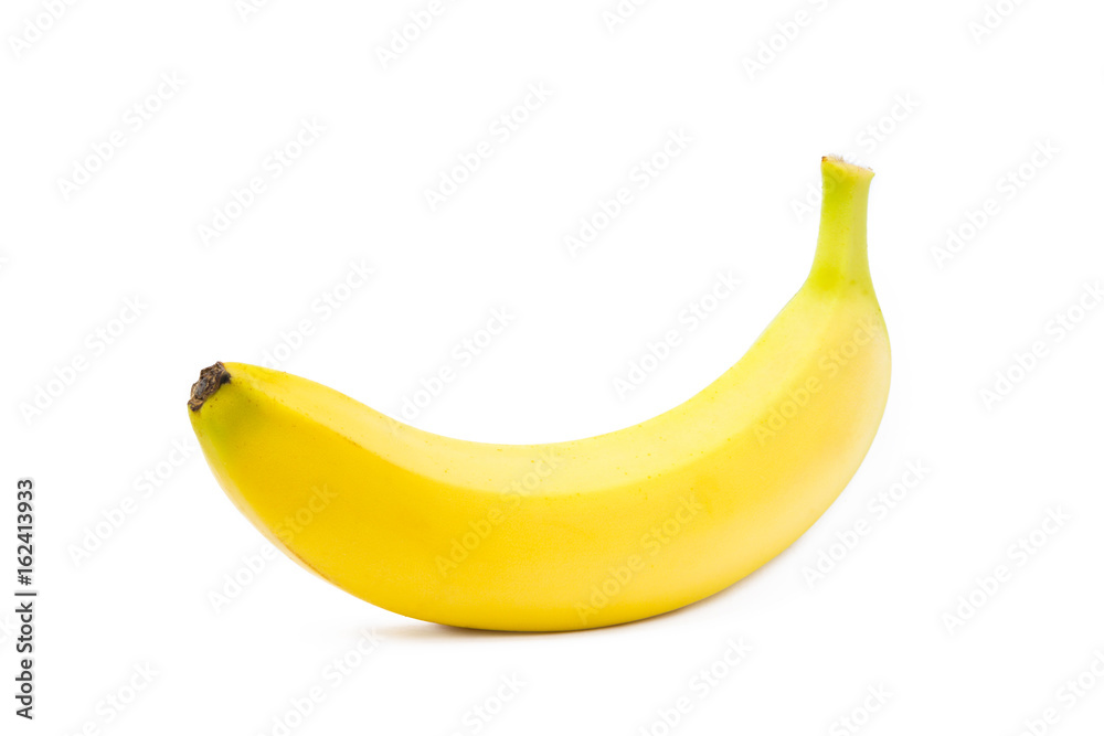 Fresh yellow banana isolated on white background