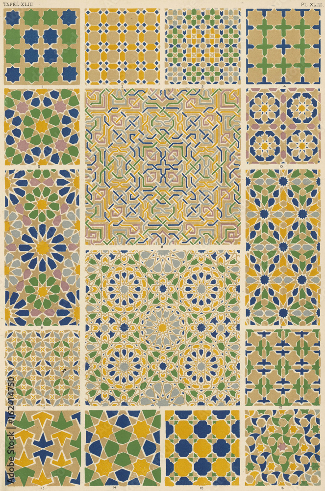 Fototapeta Owen Jones Moresque. Date: 1868