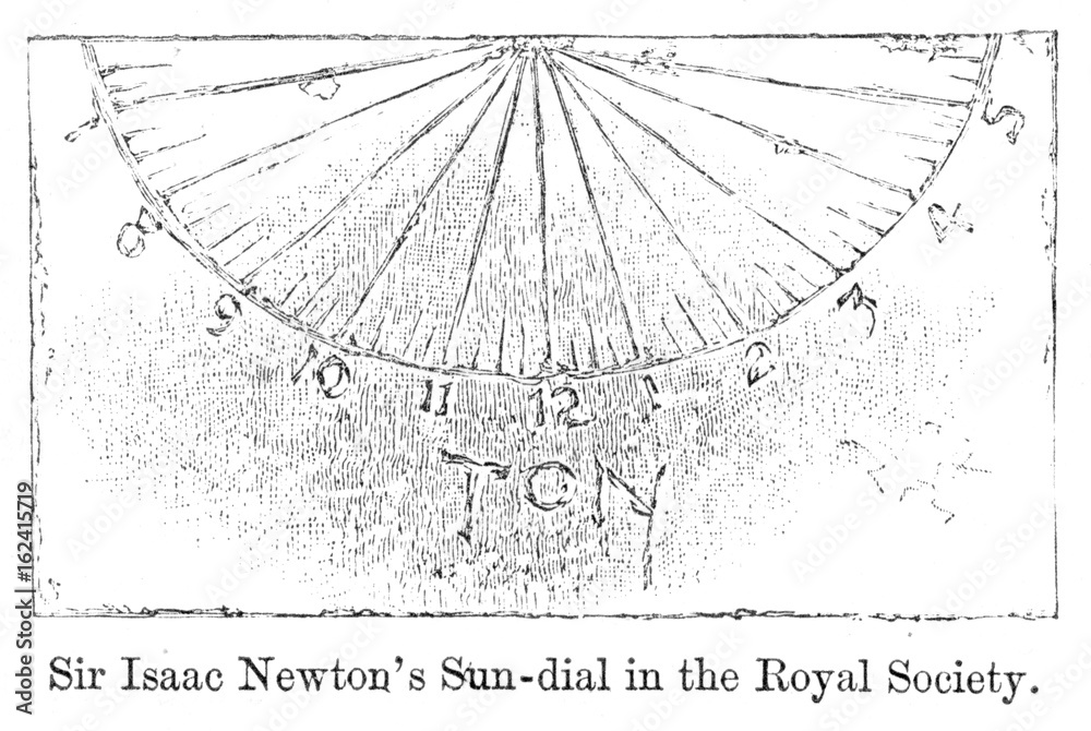 Isaac Newton's Sundial. Date: late 17th century