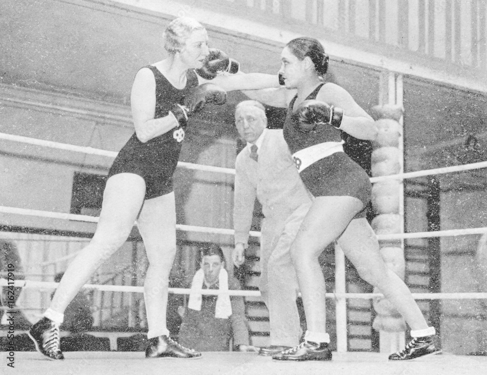 Women Boxing 1933. Date: 1933 Stock Photo | Adobe Stock