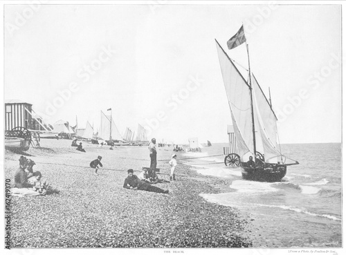 Aldeburgh Beach. Date: 1895 photo