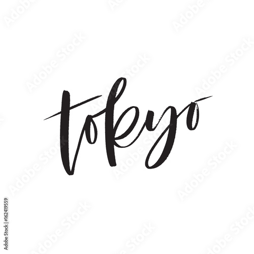 Photography Hand Lettered Tokyo Vector