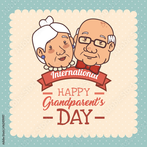 Happy grandparents day vector illustration graphic design