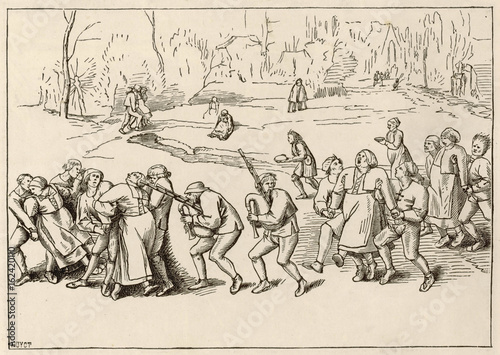 Canvastavla St. Vitus' Dance - 16th century. Date: 16th century