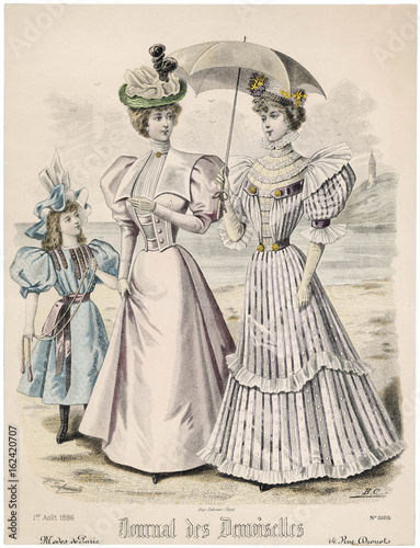 Seaside Costumes 1896. Date: 1896