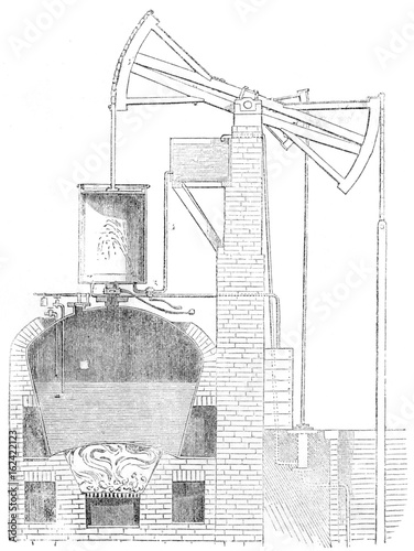 Newcomen's Steam-Engine. Date: mid 18th century photo