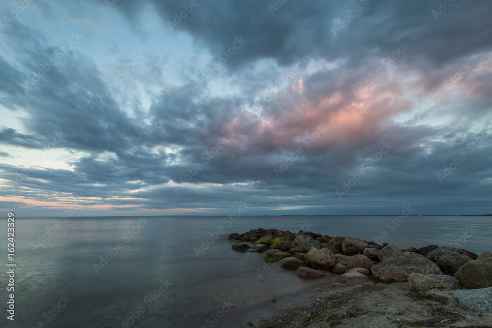 Obraz premium Abendrot an der Ostseeküste