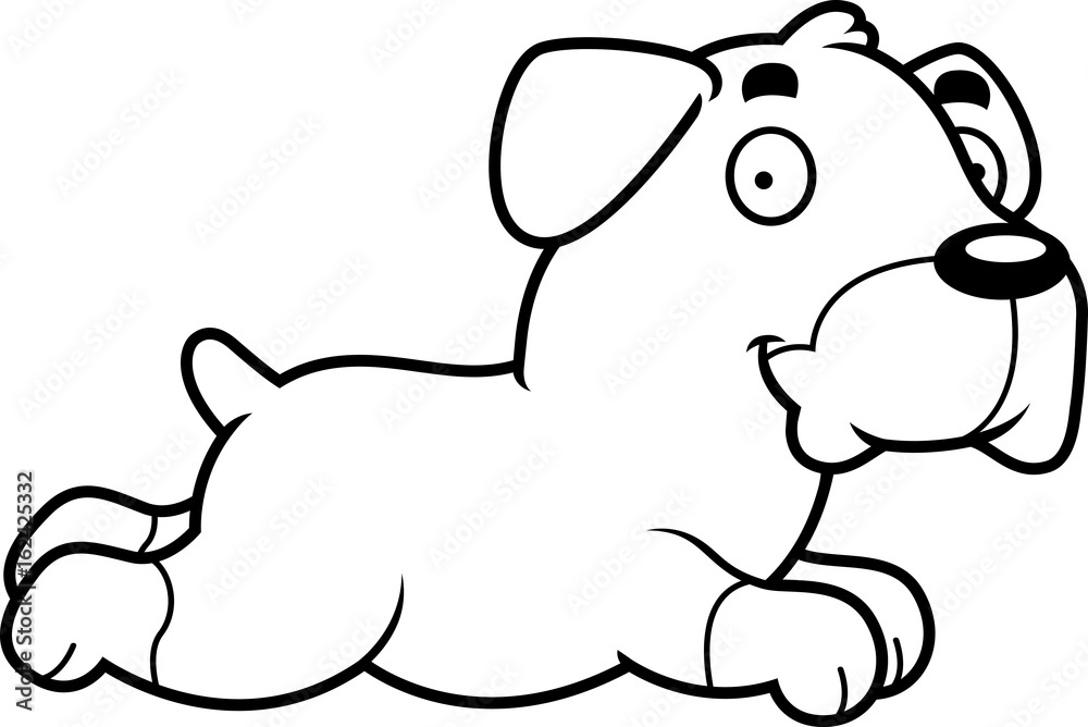 Cartoon Rottweiler Running Cartoon Rottweiler Running