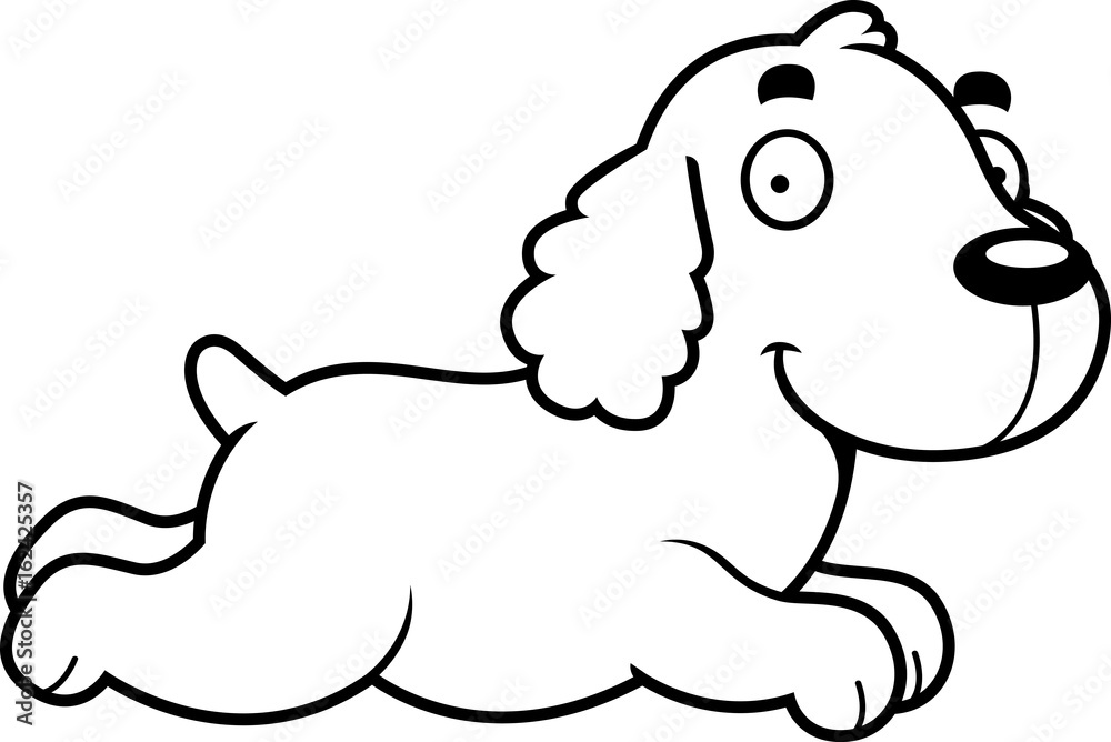 Cartoon Cocker Spaniel Running