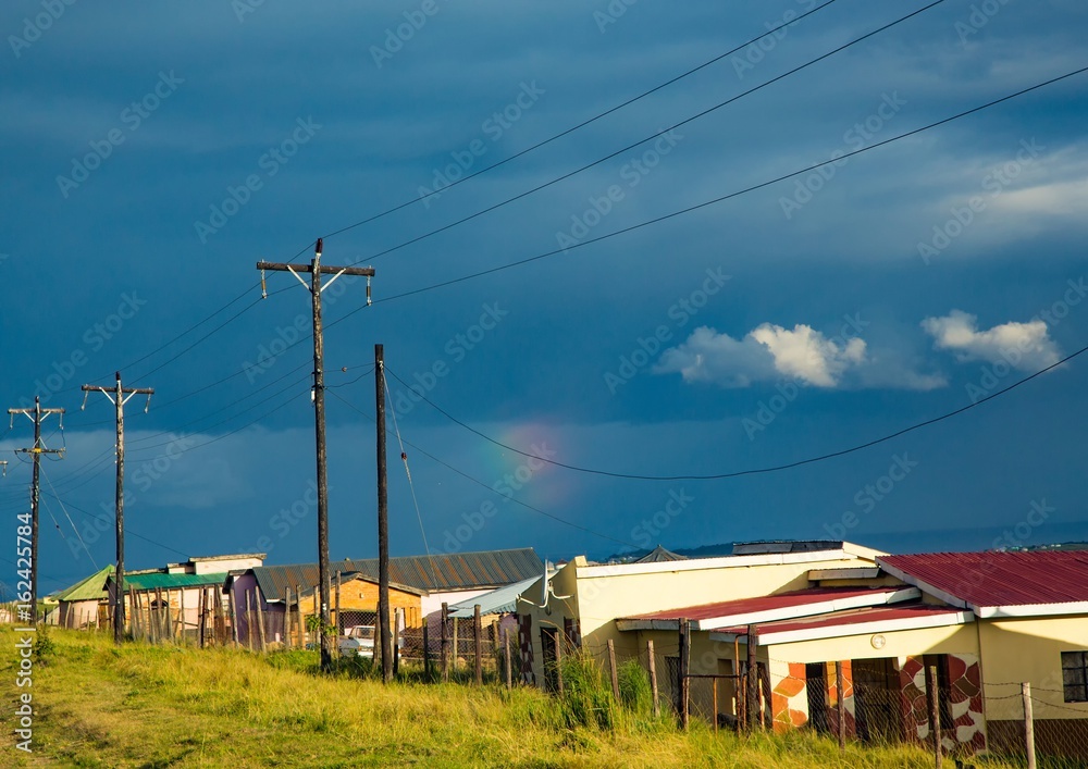 Houses and huts in the Eastern Cape of South Africa