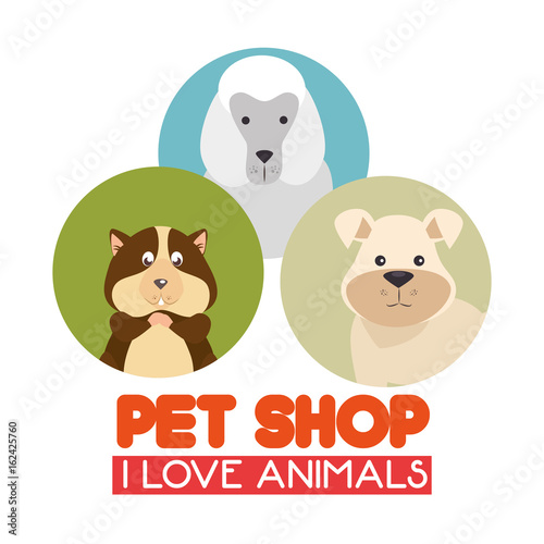 pet shop logo icon vector illustration graphic design