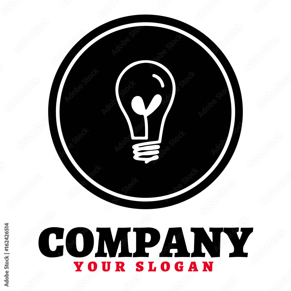 Light bulb electric company logo icon