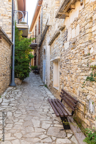 Narrow street in the historic village of Lefkara  Cyprus