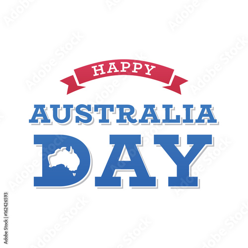 Happy Australia Day Logo   icon - Vector illustration