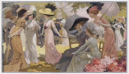 Paris Garden Party - 1910. Date: 1910