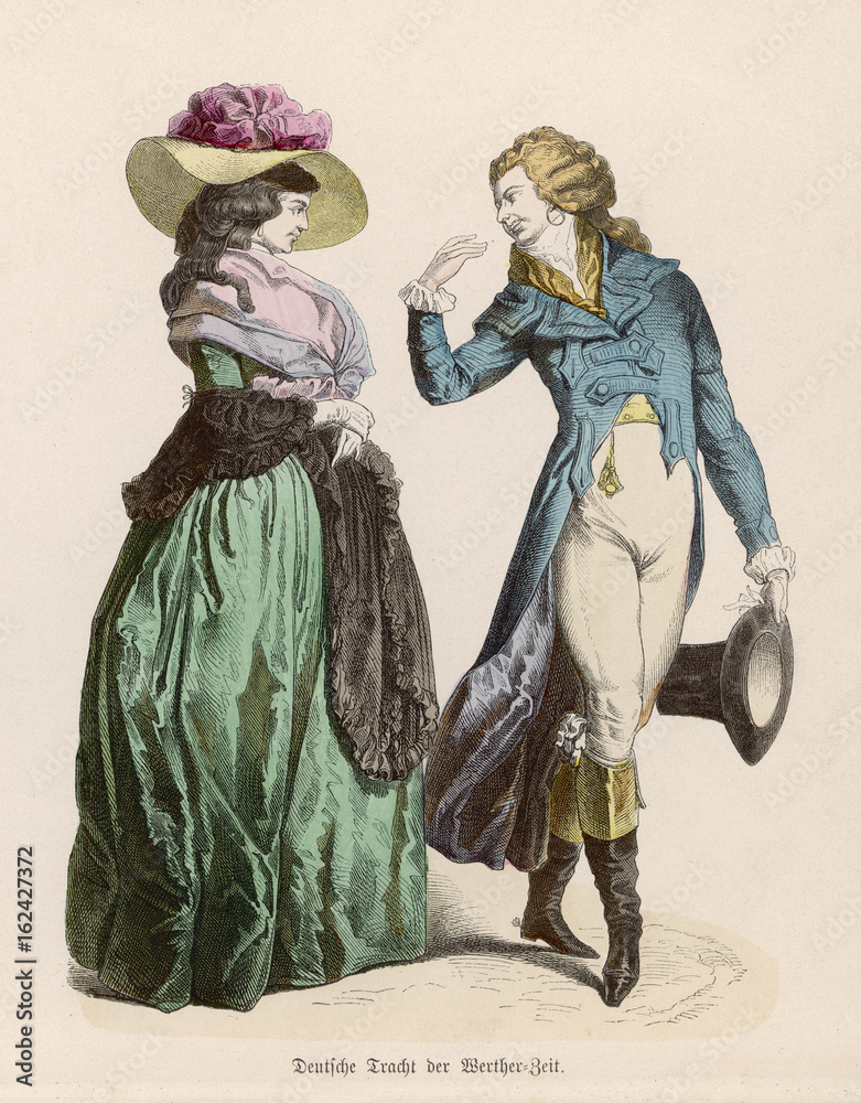 German Fashions 1780s. Date: 1780s
