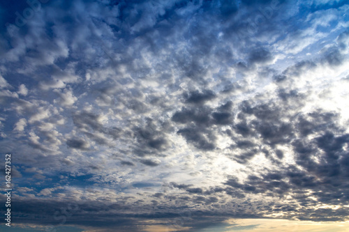 altocumulus cloud at sunset