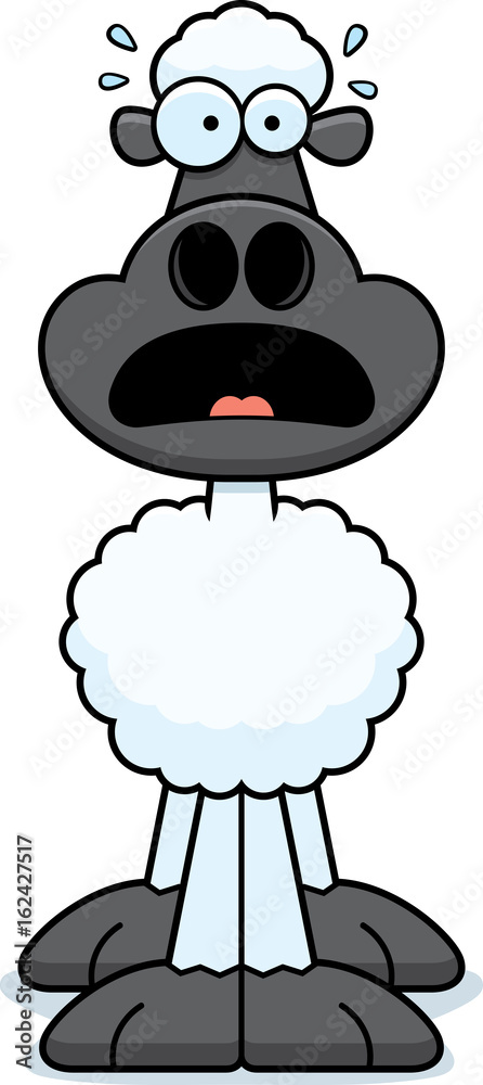 Scared Cartoon Sheep Scared Cartoon Sheep