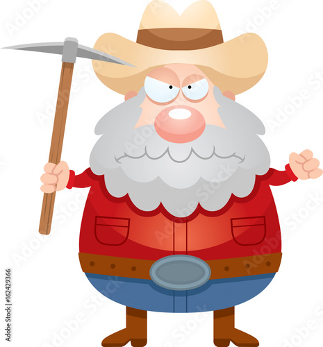 Tableau sur toile Angry Cartoon Miner