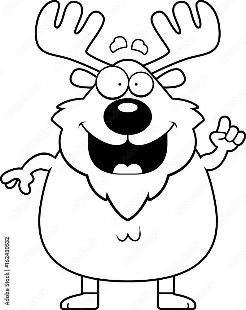 Fototapeta premium Cartoon Moose Idea