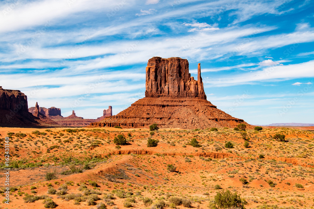 Monument Valley on the border between Utah and Arizona, United States
