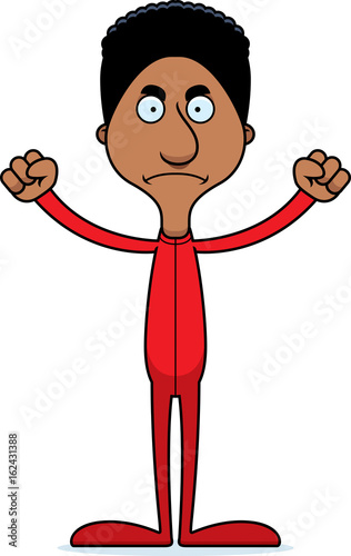 Cartoon Angry Man In Pajamas